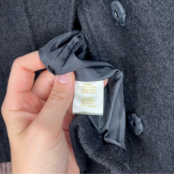 Carson Ruffle Asymmetrical Wool Button Jacket Lined - Picture 6 of 8